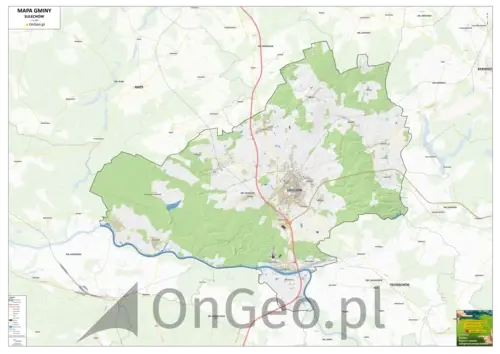 Mapa gminy Sulechów